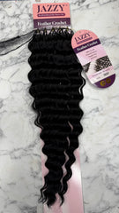 JAZZY Feather Crochet Hair 18” Deep Wave – Brazilian Human Hair Blend Crochet Hair UK
