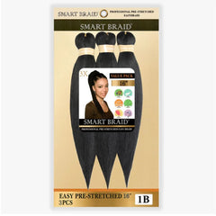 Smart Braid 3X PACK 16" Pre-Stretched I Pre-Pulled Easy Braid Hair 9 Colours