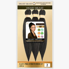 Smart Braid 3X PACK 16" Pre-Stretched I Pre-Pulled Easy Braid Hair 9 Colours