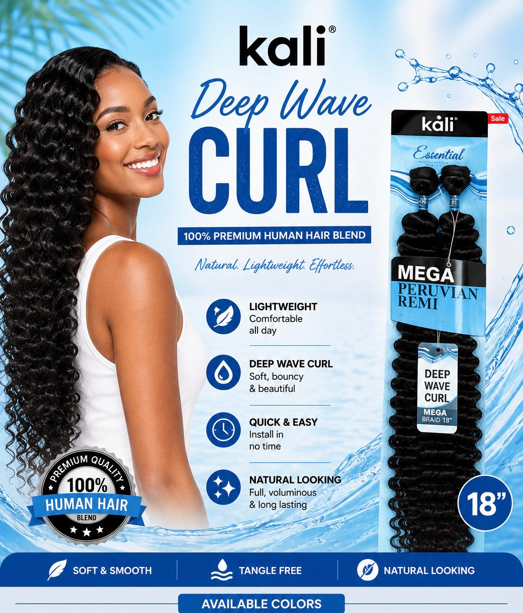 Deep Wave Bulk Human Hair blend | Kali Braiding Hair UK | Beautyflex - Beauty Flex UK