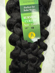 Jazzy Burmese Hair Baha Brazilian Human Hair Master Mix - Burmese Curl 18" - Beauty Flex UK