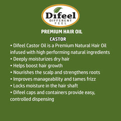 Difeel Castor Premium Hair Oil | Boost Hair Growth & Strengthen Scalp Care 75ml