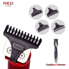 Red by Kiss: Precision Blade Cordless Trimmer - Red