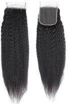 DM Brazilian Hair 4x4 Lace Closure Kinky Straight Natural Colour
