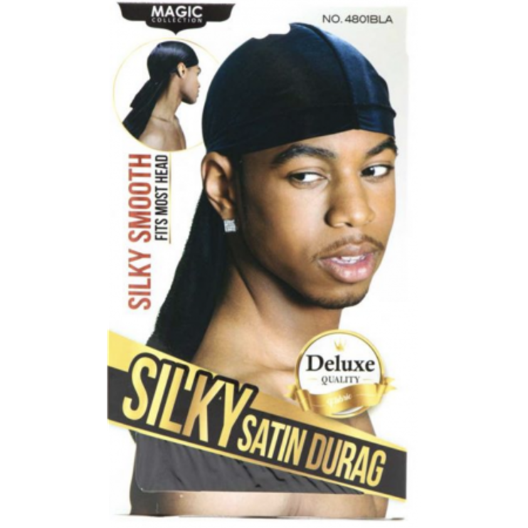 Magic Collection Deluxe Silky Satin Durag # 4801BLA