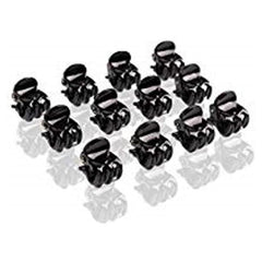 Fine Lines 12Pcs Mini Claw Clips Black 6202 | BeautyFlex UK