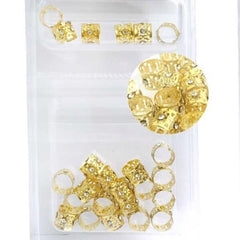 Dreadlock/Braids Beads Adjustable Hair braid Cuff Clip 8mm Hole #MC45S Golden/Diamond
