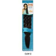 Impression 4x Pre Stretched Braiding Hair Super Ultra Braid - 2 Dark Brown | BeautyFlex UK