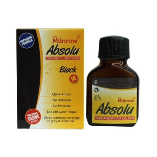 June Milnrow Absolu Permanent Hair Color Black - 1B | BeautyFlex UK