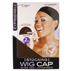 Magic Collection - Stocking Wig Cap 2 pcs - Dark Brown - 2225BRO - Beauty Flex UK