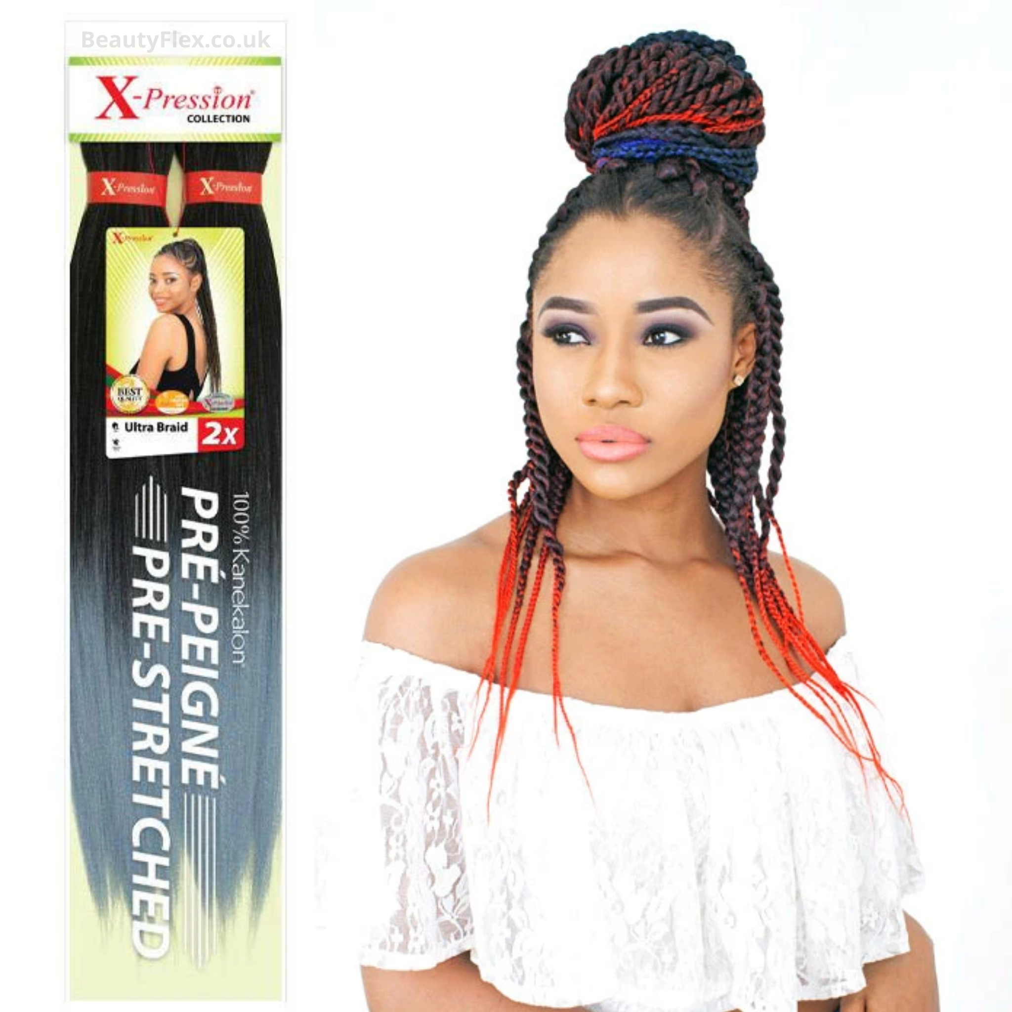 Xpression Ultra Braid Pre-Stretched Braiding Hair Extensions 46 inch | BeautyFlex UK