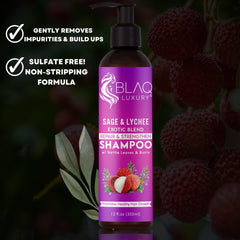 Blaq Luxury Sage & Lychee Repair and Strengthen Shampoo 12oz