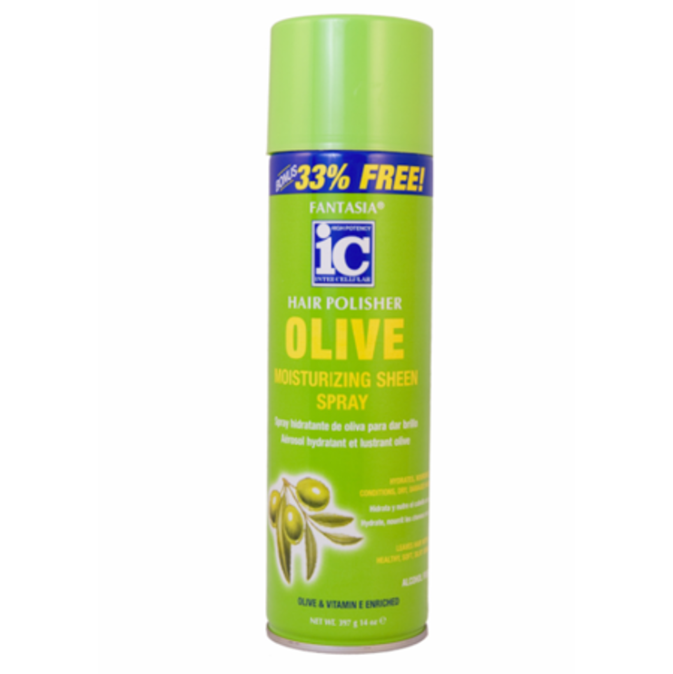 Fantasia IC Olive Moisturizing Sheen Spray Hair Polisher 397ml | BeautyFlex UK