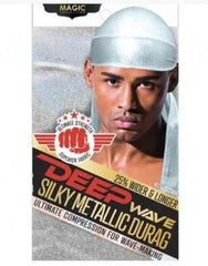 Magic Collection Deep Wave Silky Metallic Durag Reversible