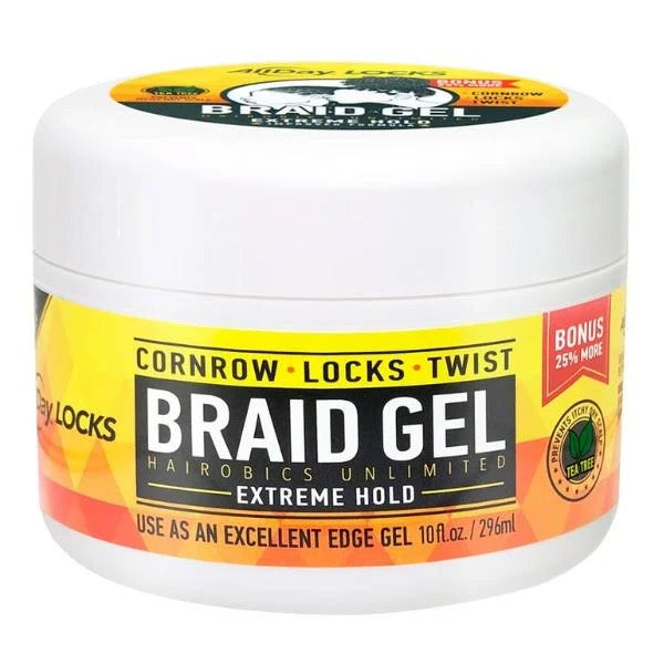 All Day Locks Braid Gel Extreme Hold for Cornrows. Locks. Twist