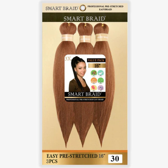 Smart Braid 3X PACK 16" Pre-Stretched I Pre-Pulled Easy Braid Hair 9 Colours