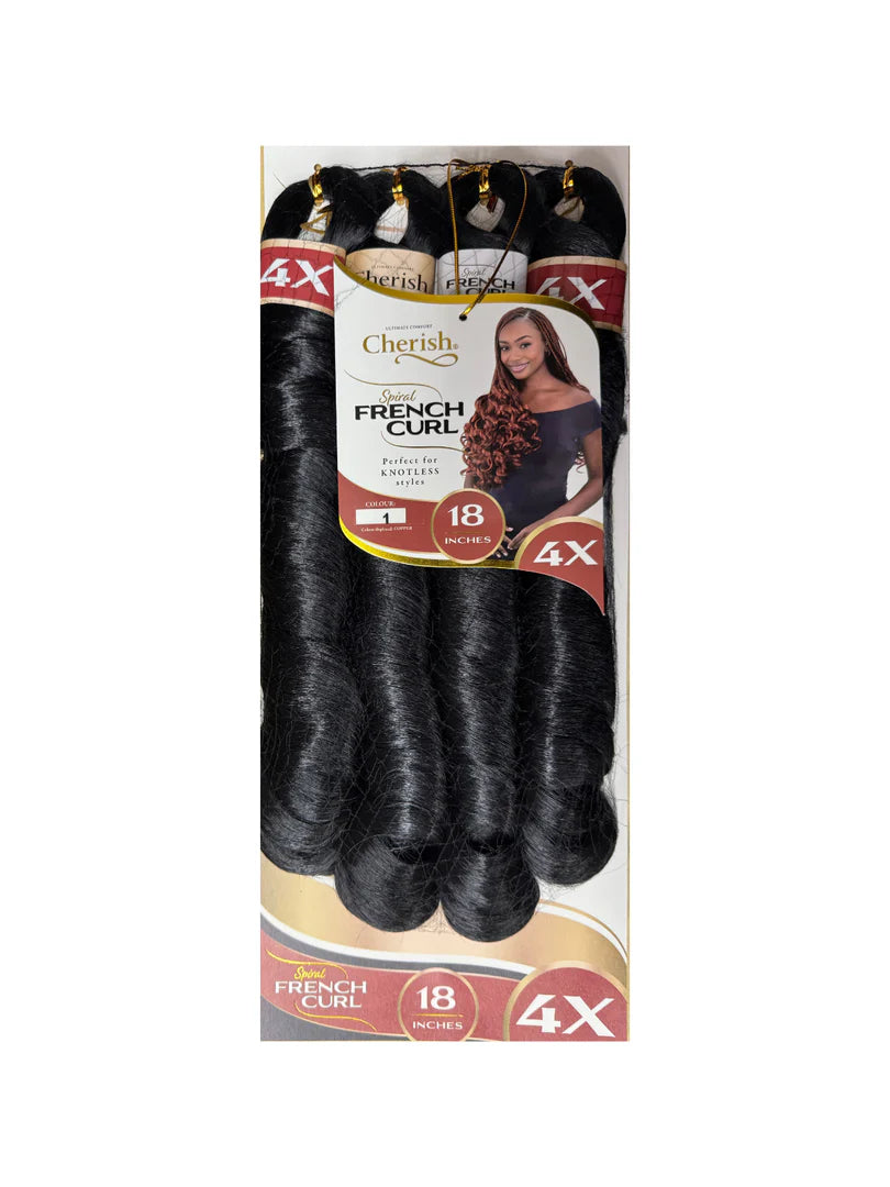 Cherish 4X French Curl Braid 18"/ ALL COLOURS