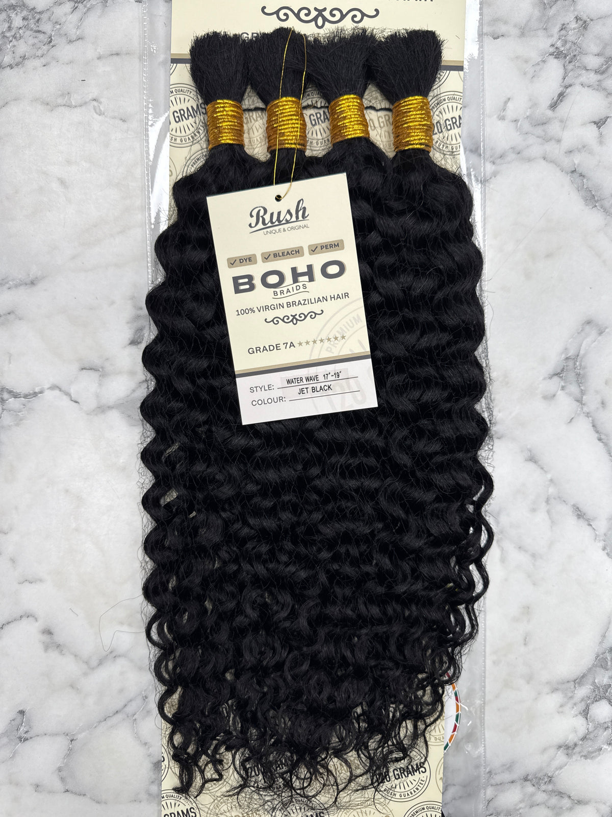 Rush Boho Braids Water Wave Virgin Brazilian Hair 17inch to 19inch