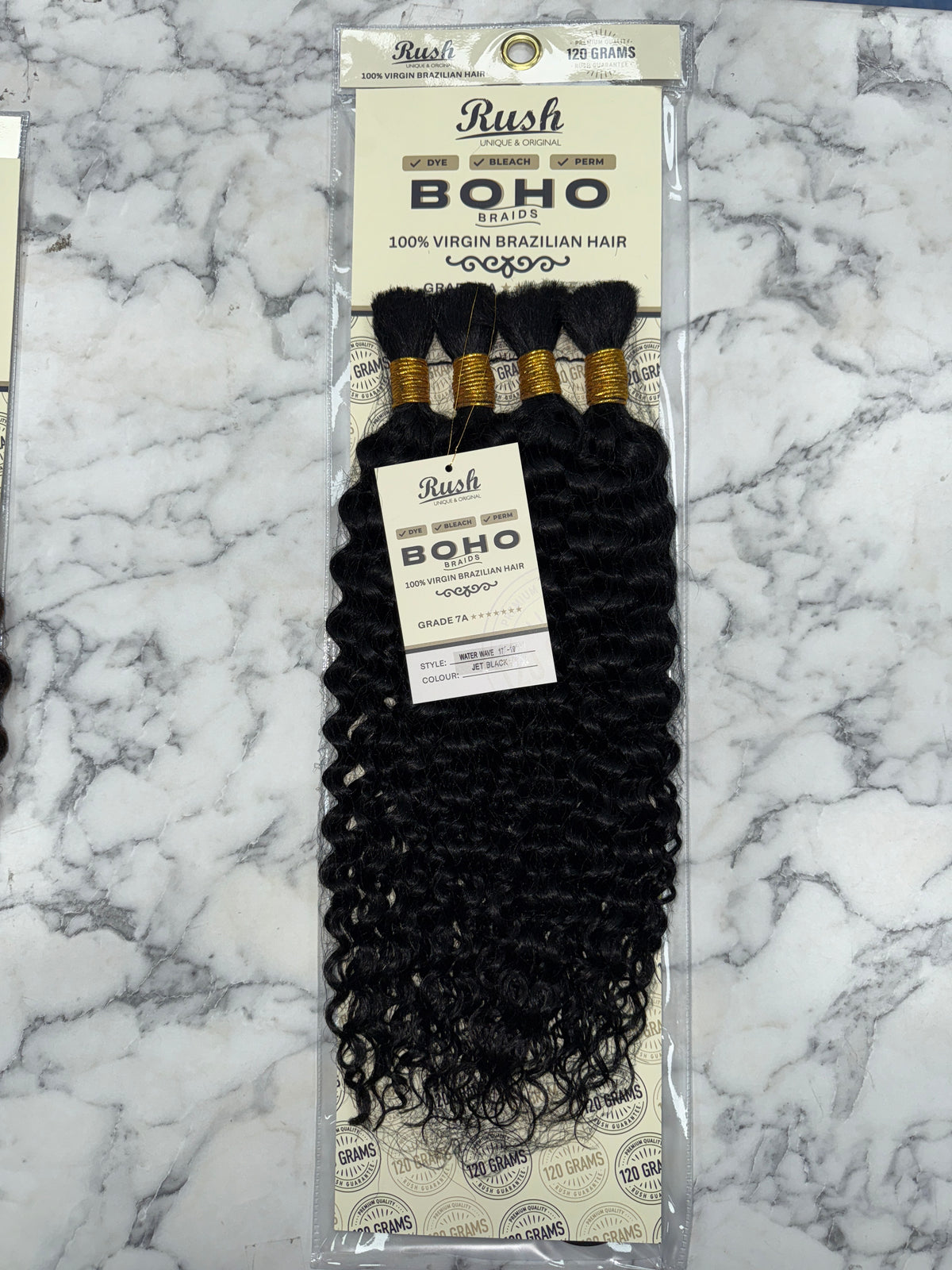 Rush Boho Braids Water Wave Virgin Brazilian Hair 17inch to 19inch