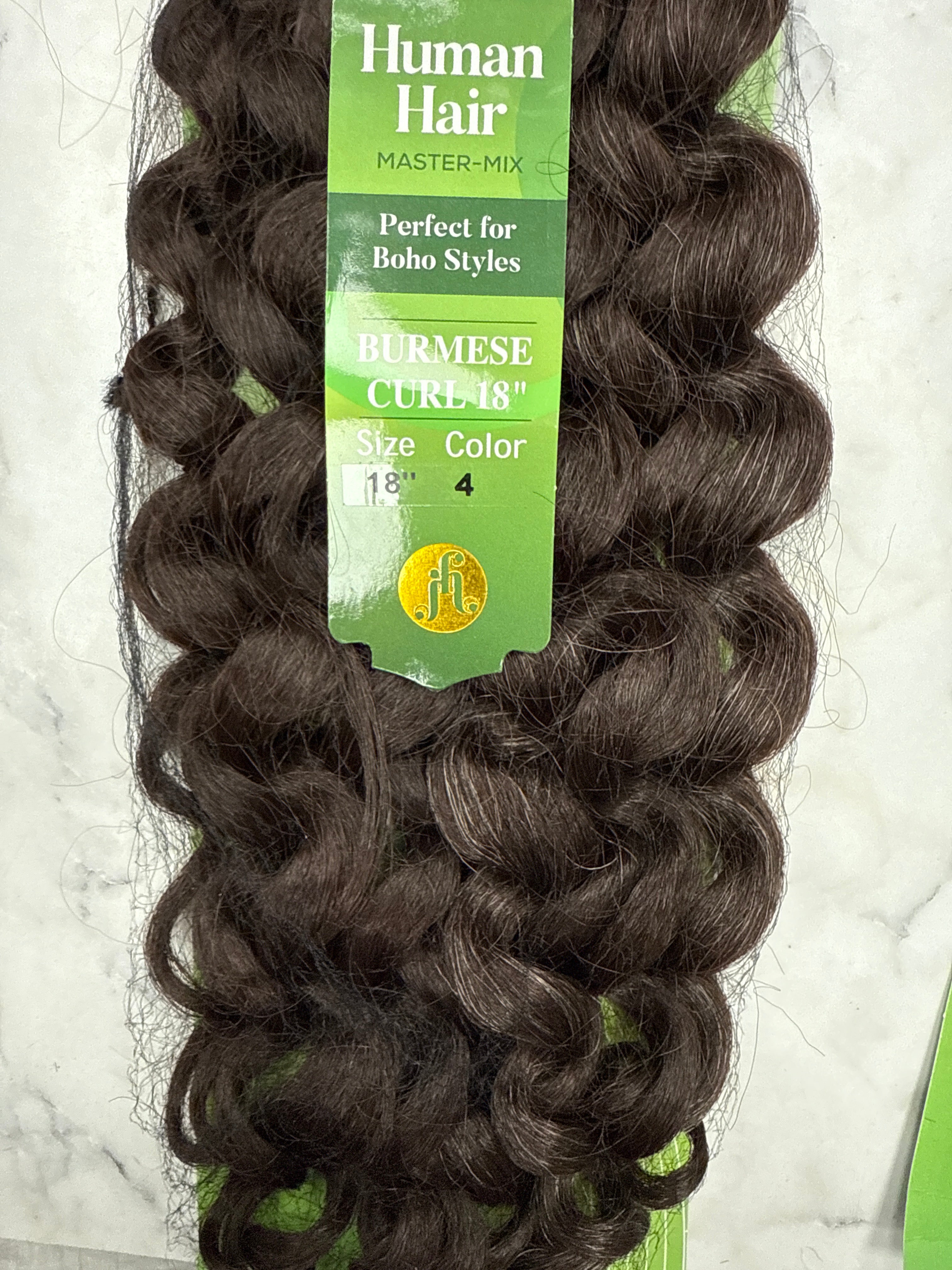Jazzy  Burmese Hair Baha Brazilian Human Hair Master Mix - Burmese Curl 18" - Beauty Flex UK
