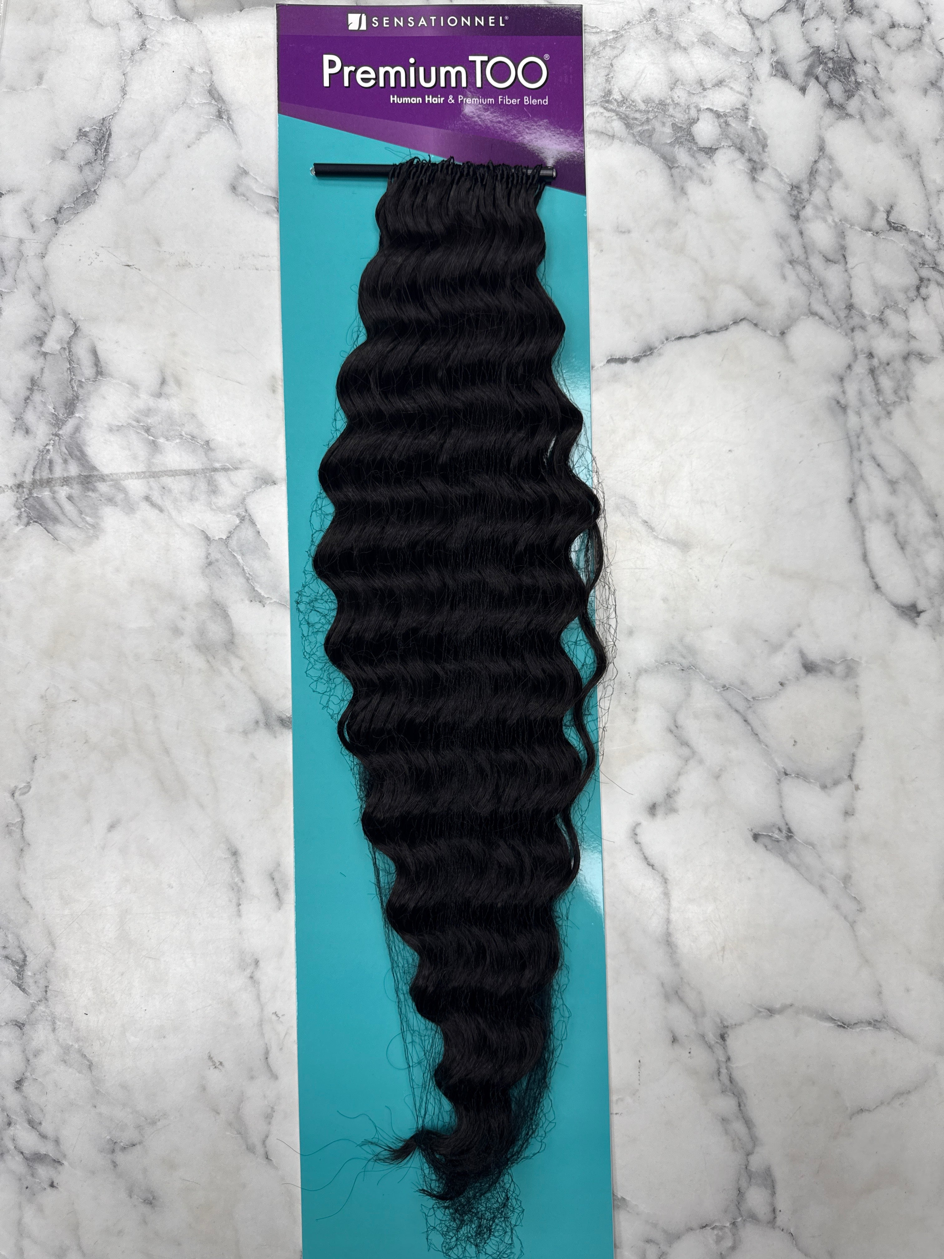 Premium Too deep wave feather crochet hair extensions in 14 to 18 inches, showcasing soft, wavy, multi-layered hair with feather accents.