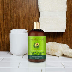 2x SheaMoisture Power Greens Curly Hair Shampoo and Conditioner Dry Hair Moringa Avocado to moisturize 13oz each