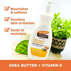 Palmer's shea butter formula raw shea nourishing body lotion for dry skin