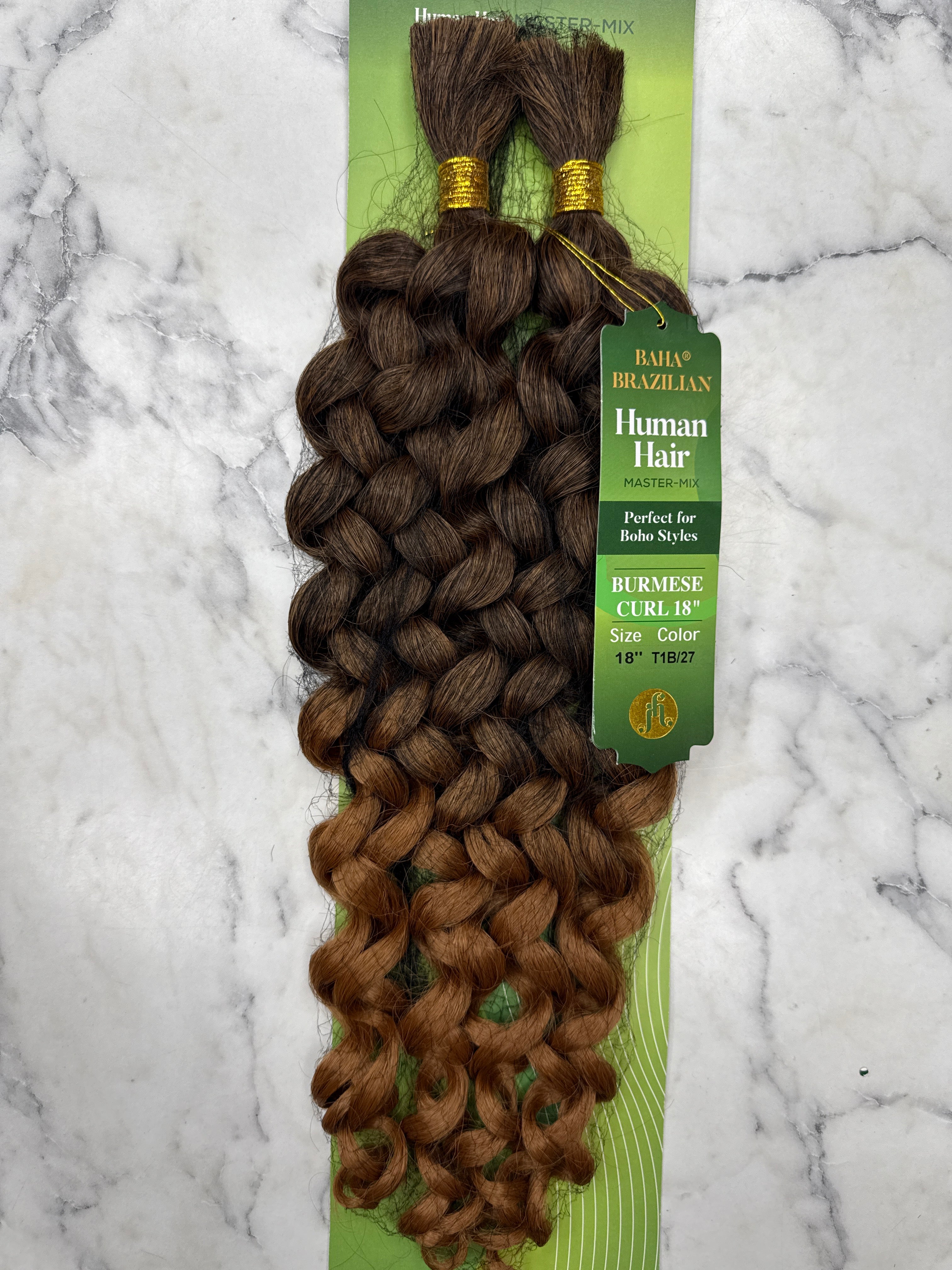 Jazzy  Burmese Hair Baha Brazilian Human Hair Master Mix - Burmese Curl 18" - Beauty Flex UK