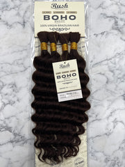 Human Braiding Hair Deep Wave Boho Braid 100% Brazilian Rush  17”- 19” UK 120g