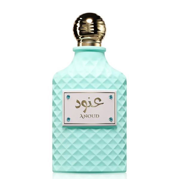 Anoud 100ml EDP perfume by Ard Al Zaafaran displayed in a decorative glass bottle with a gold cap.
