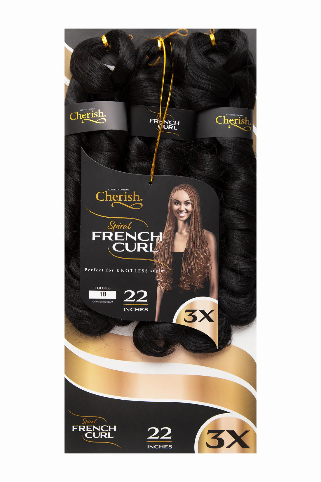 Cherish 3X French Curl Braid 22"/ ALL COLOURS