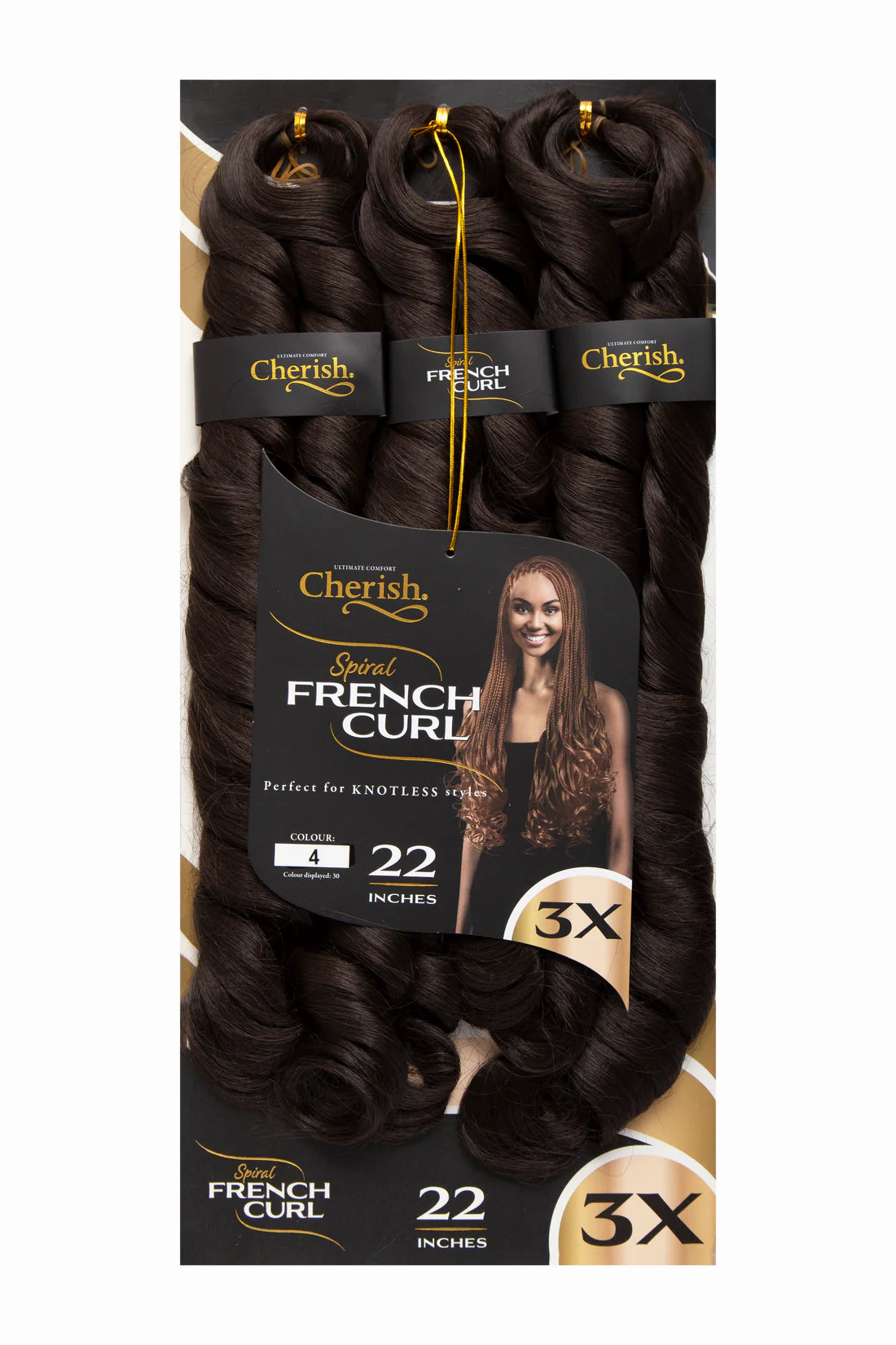 Cherish 3X French Curl Braid 22"/ ALL COLOURS