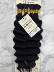 Human Braiding Hair Deep Wave Boho Braid 100% Brazilian Rush  17”- 19” UK 120g