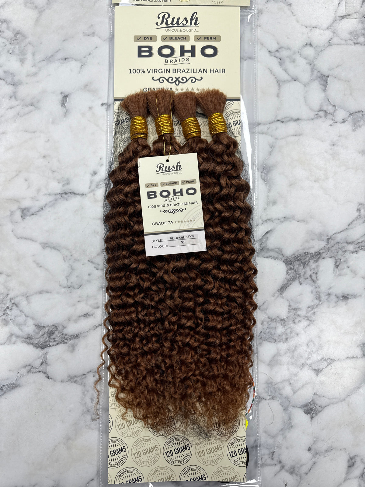 Rush Boho Braids Water Wave Virgin Brazilian Hair 17inch to 19inch