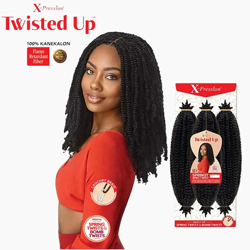 Outre X-Pression Twisted Up - Springy Afro Twist 16" Length - Beauty Flex UK