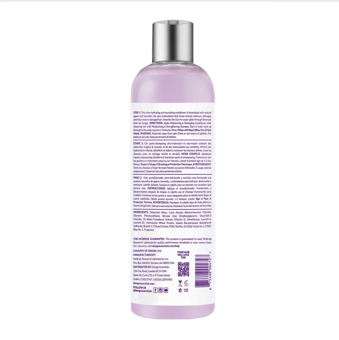 Design Essentials Natural Agave & Lavender Moisturizing & Detangling Conditioner 12oz - image 2