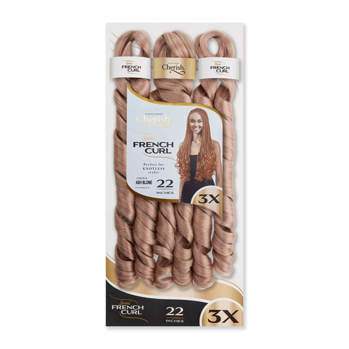 Cherish 3X French Curl Braid 22"/ ALL COLOURS