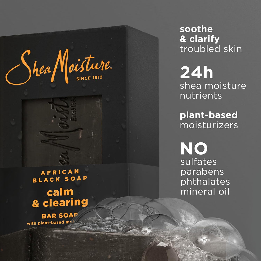 Shea Moisture African Black Soap Bar Soap 230g - image 2