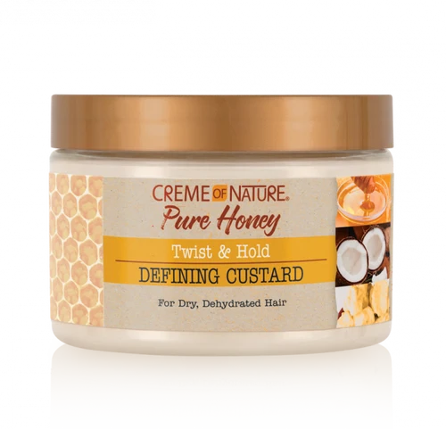 Creme of Nature Pure Honey Twist & Hold Defining Custard 11.5 oz / 340 ml - For Defined Curls & Twist-Outs