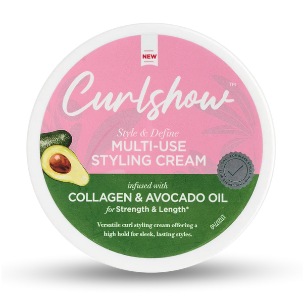 Olive oil curlshow multi-use styling cream infused with collagen & avocado oil 12oz