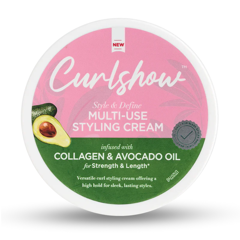 Olive oil curlshow multi-use styling cream infused with collagen & avocado oil 12oz