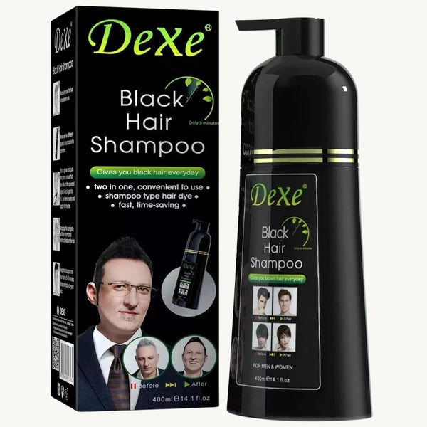 Dexe Black Hair Shampoo –  Instant Natural Black Hair Color
