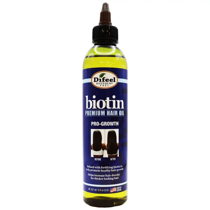 Difeel Premium Hair Oil Biotin Pro-Growth, 8 Oz.