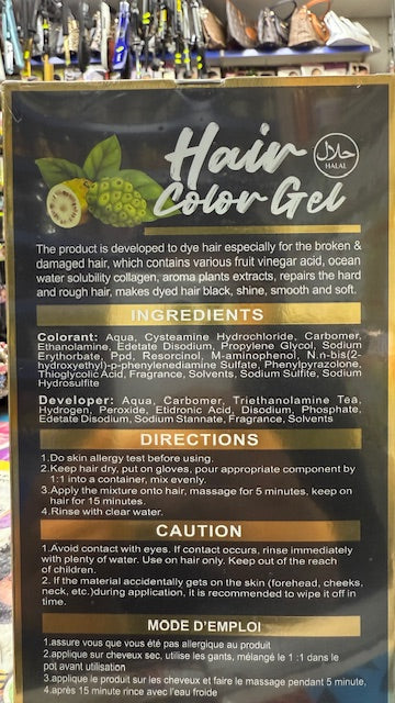 Murry Hair Colour Gel with Argan Oil For Men and Women 2x 500ML NATURAL BLACK - image 2