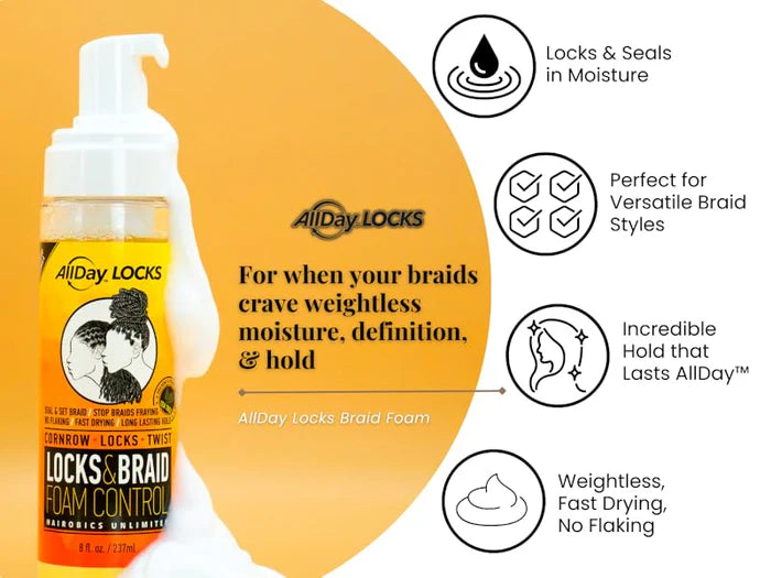 All Day Locks & Braid Foam Control 8 oz - image 2
