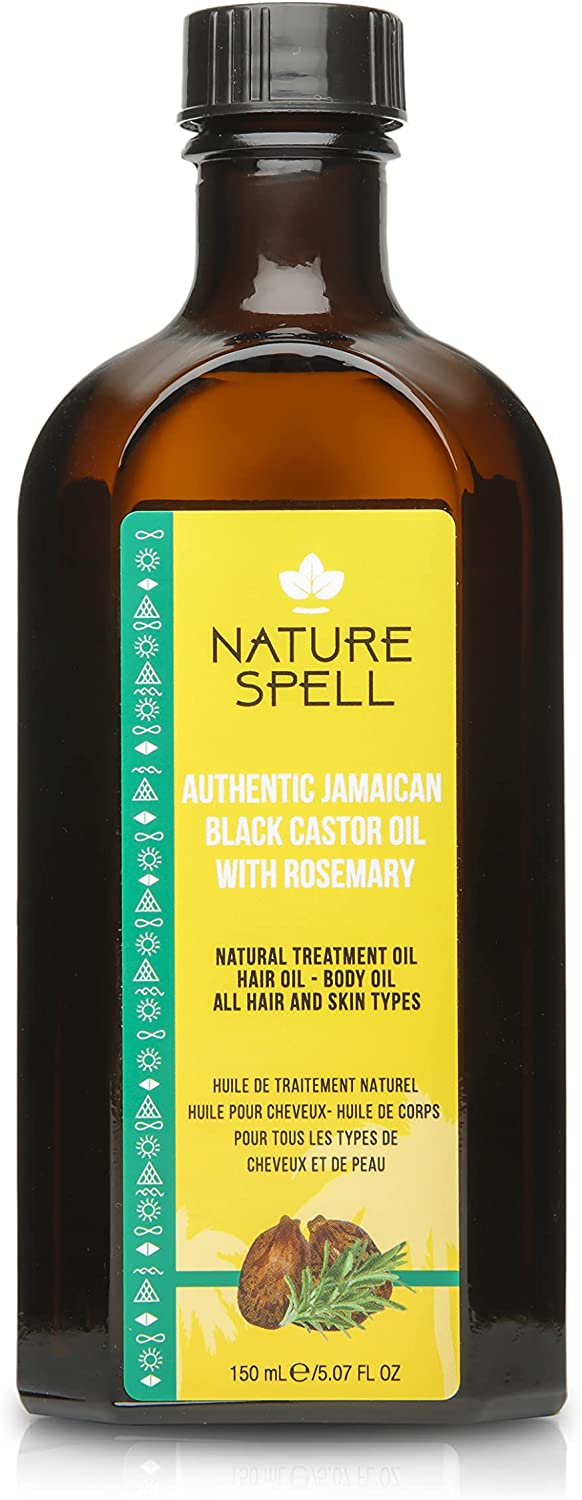 Nature Spell Authentic Jamaican Black Castor Oil with Rosemary for Hair & Body 150 ml