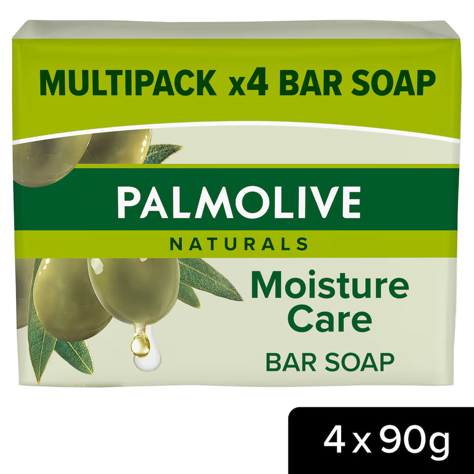 Palmolive Naturals Moisture with Olive Bar Soap x4