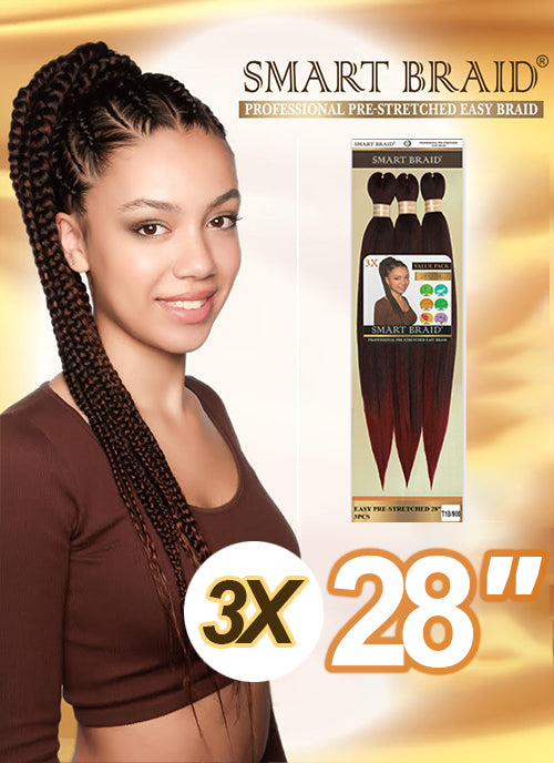 Smart Braid 3 Pack Pre-Stretched 28" 10 Colours Available - Beauty Flex UK