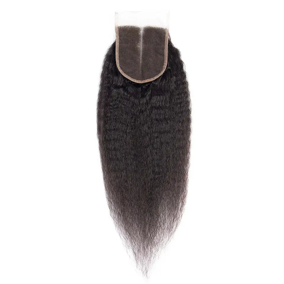 DM Brazilian Hair 4x4 Lace Closure Kinky Straight Natural Colour - image 3