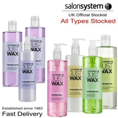 Just Wax Pre & After Treatments Salon System 500ml Waxing ALL TYPES